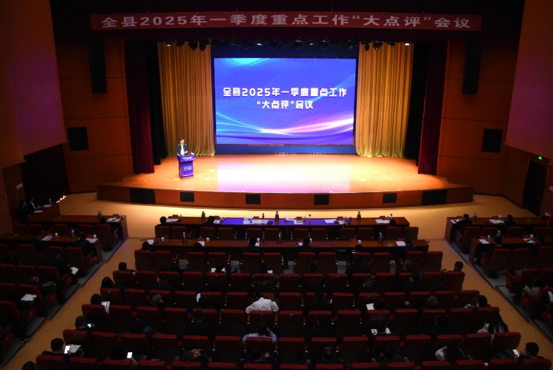我县召开2025年一季度重点工作“大点评”会议