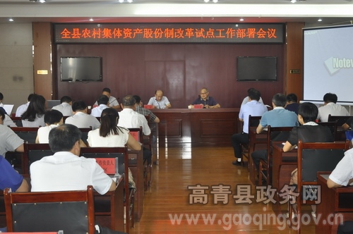 全县农村集体资产股份制改革试点工作部署会议